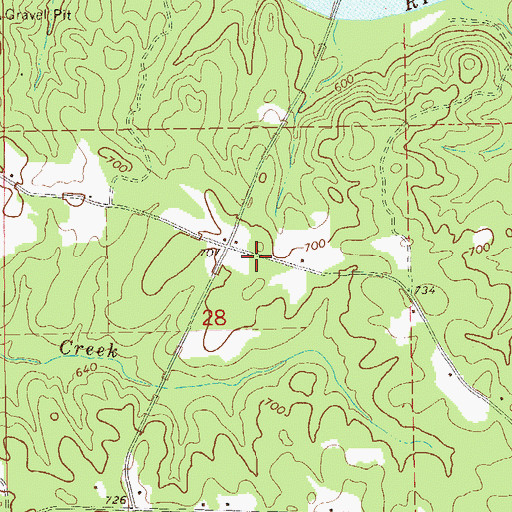 Topographic Map of Buttston Volunteer Fire Department, AL