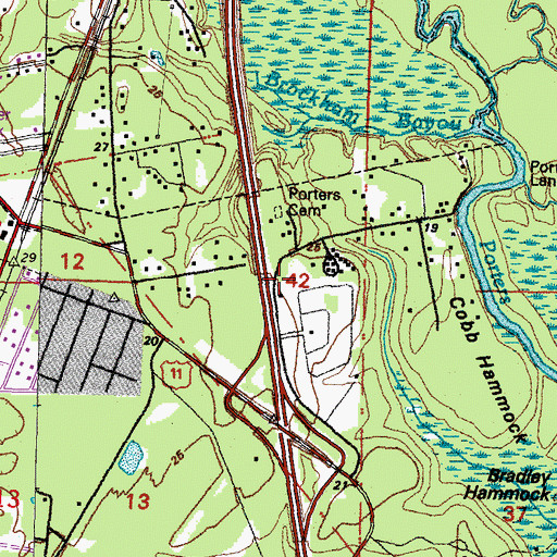 Topographic Map of Saint Tammany Parish Fire District 11 Station 113, LA
