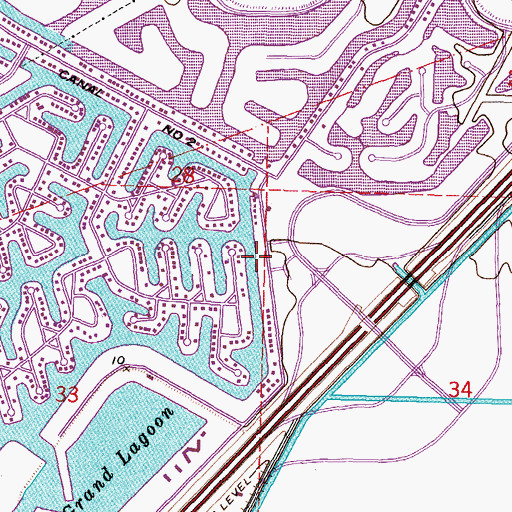Topographic Map of Saint Tammany Parish Fire District 1 Station 6, LA