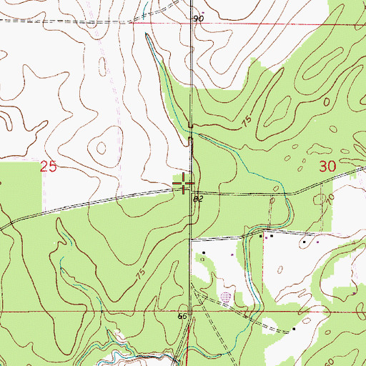 Topographic Map of Allen Parish Fire Protection District 3, LA