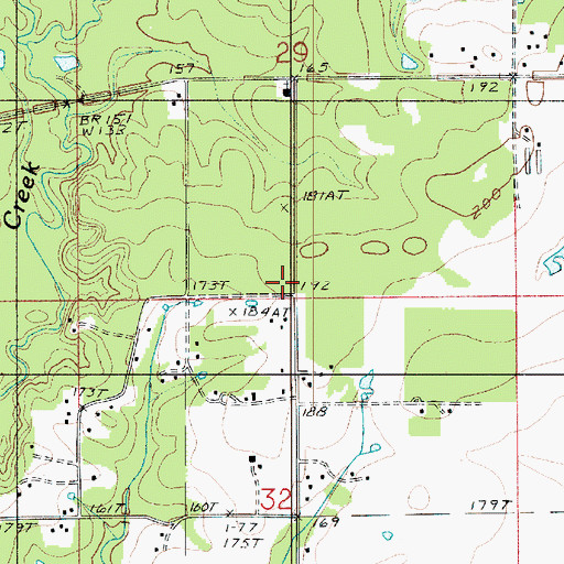 Topographic Map of Beauregard Volunteer Fire Protection District 4 Three Pine Station, LA