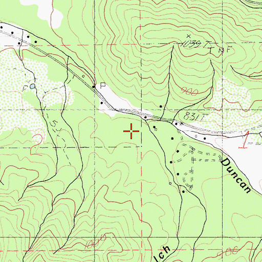 Topographic Map of Willow Gulch, CA