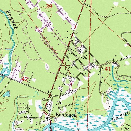 Topographic Map of Saint Tammany Parish Fire District 1 Station 5, LA