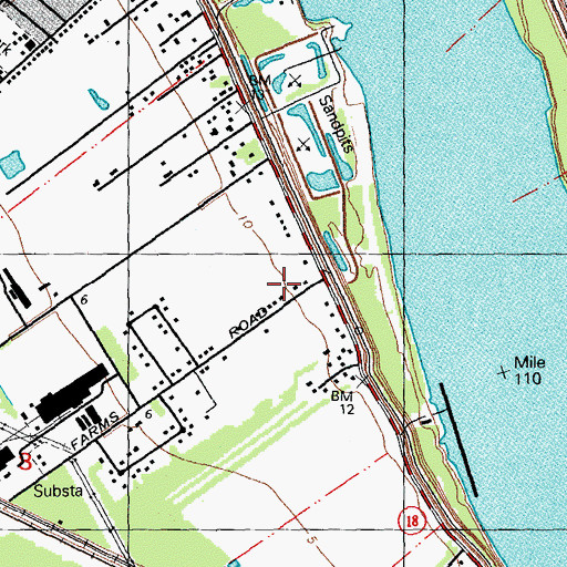 Topographic Map of Live Oak Manor Volunteer Fire Department Station 73, LA