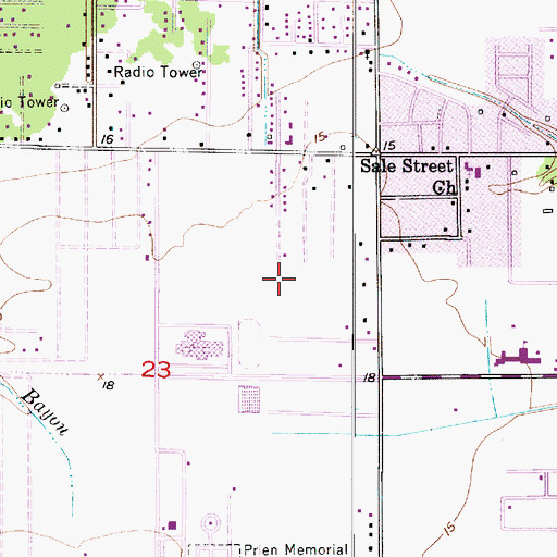 Topographic Map of Lake Charles Fire Department Station 7, LA