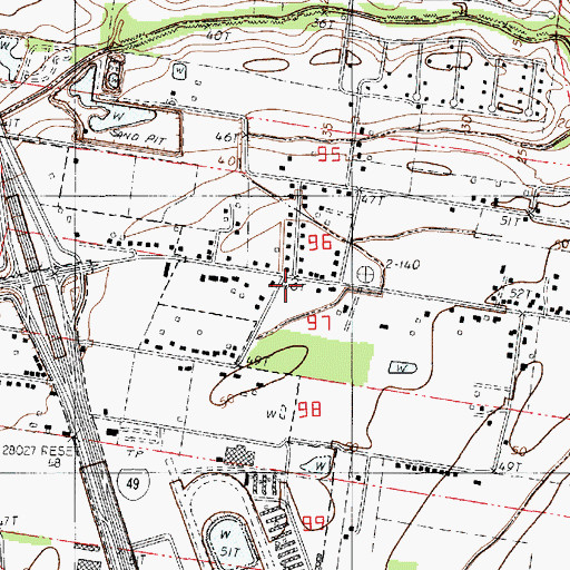 Topographic Map of Carencro Volunteer Fire Department Station 2, LA