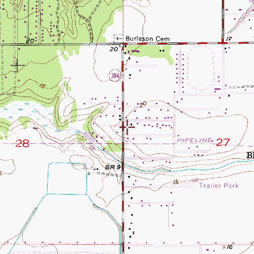 Topographic Map of Lake Charles Fire Department Station 8, LA