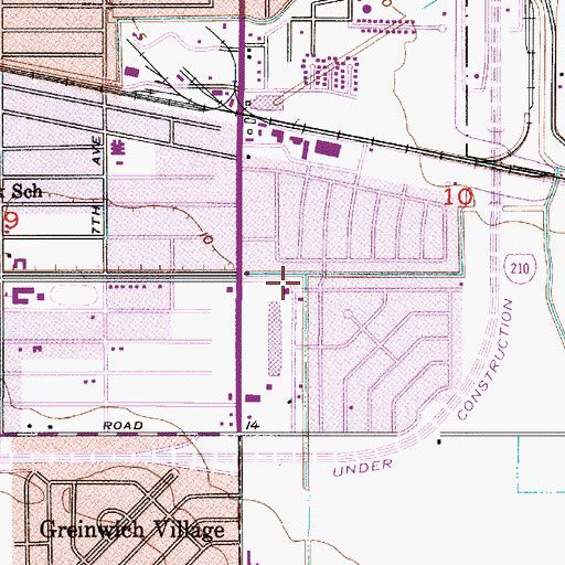 Topographic Map of Lake Charles Fire Department Station 5, LA