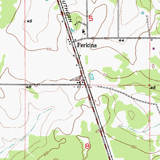 Topographic Map of Calcasieu Parish Ward 6 Fire Protection District One, LA