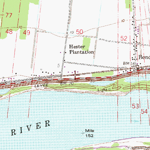 Topographic Map of Paulina Grand Point Belmont Volunteer Fire Department Hester Station, LA
