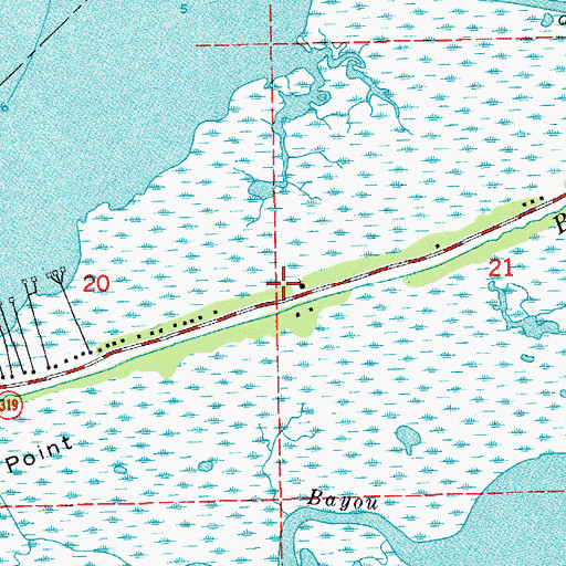 Topographic Map of Cypremort Point Volunteer Fire Department, LA