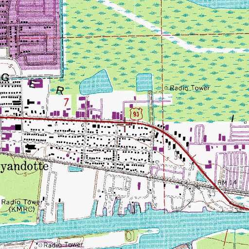 Topographic Map of Morgan City Fire Department Station 4, LA