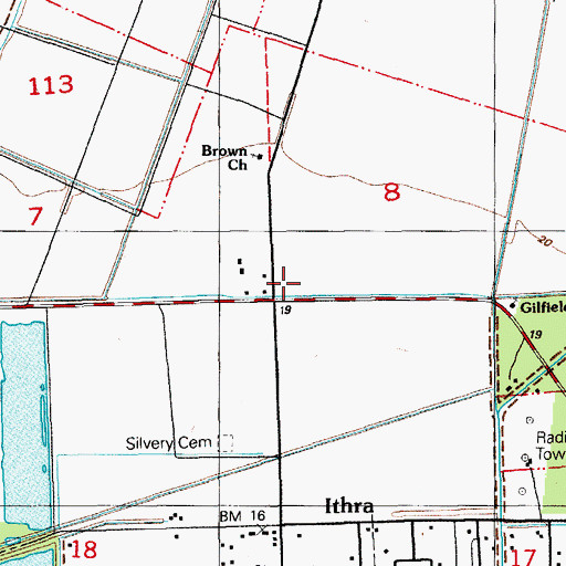 Topographic Map of Port Allen Fire Department Station 3, LA