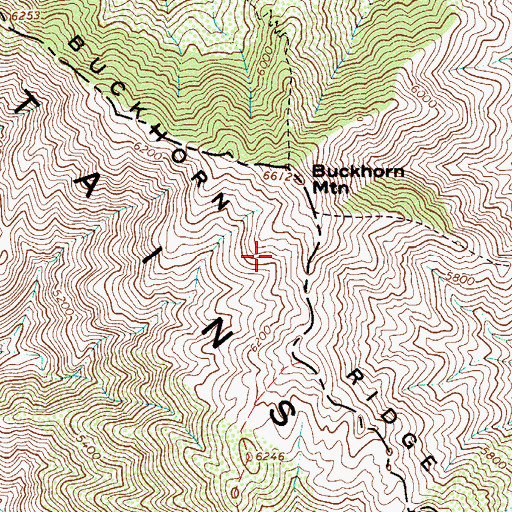 Topographic Map of Buckhorn Ridge, AZ