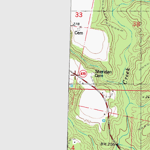 Topographic Map of Washington Parish Fire District 7 Station 5, LA