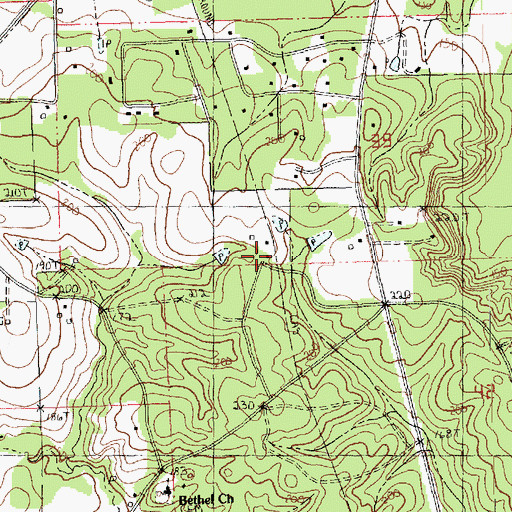Topographic Map of Washington Parish Fire District 1 Station 2, LA