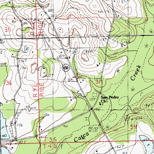 Topographic Map of Washington Parish Fire District 1 Station 3, LA