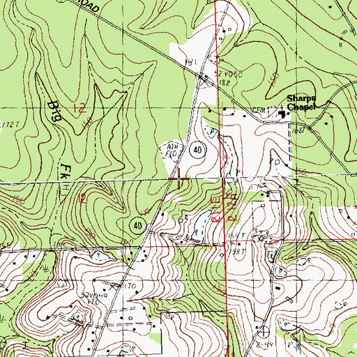 Topographic Map of Saint Tammany Parish Fire District 6 Station 3, LA