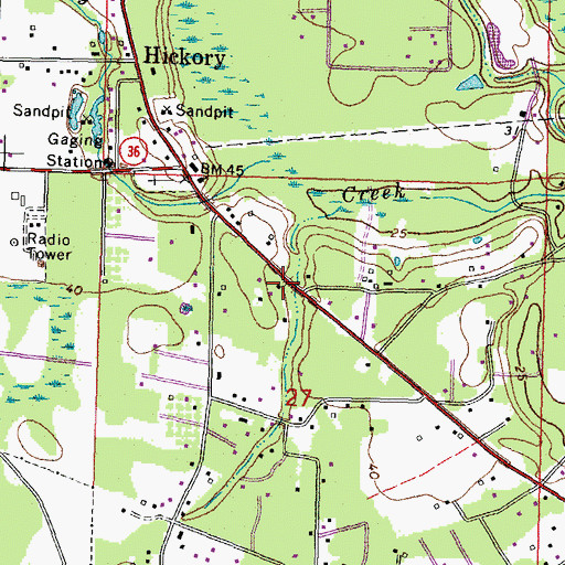 Topographic Map of Saint Tammany Parish Fire District 7 Station 4, LA