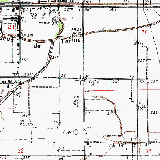 Topographic Map of Duson Volunteer Fire Department Station 2, LA