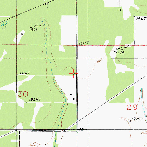 Topographic Map of Pujo Volunteer Fire Department District 1, LA