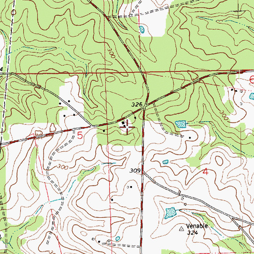 Topographic Map of North Helena Volunteer Fire Department, LA