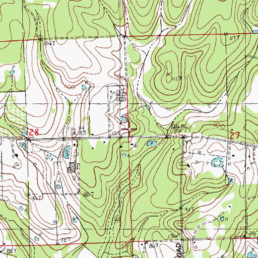 Topographic Map of Saint Tammany Parish Fire District 5 Station 3, LA