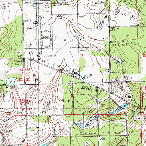 Topographic Map of Saint Tammany Parish Fire District 5 Station 4, LA