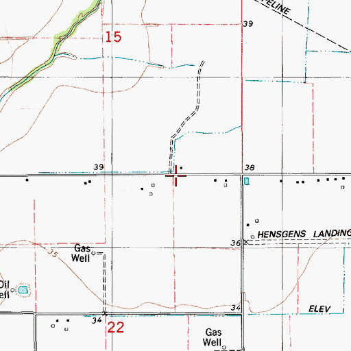 Topographic Map of Branch Volunteer Fire Department Substation 2, LA