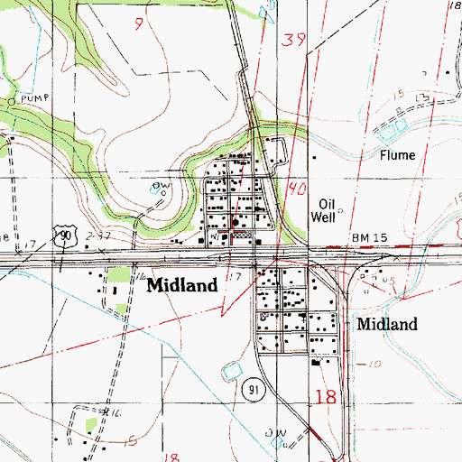 Topographic Map of Estherwood Volunteer Fire Department Substation 1, LA