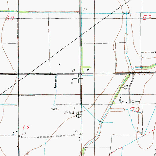 Topographic Map of Mermentau Volunteer Fire Department Substation, LA