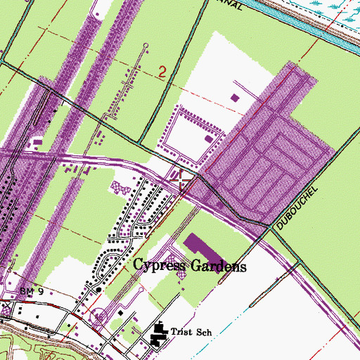 Topographic Map of Saint Bernard Parish Fire Department Station 6, LA