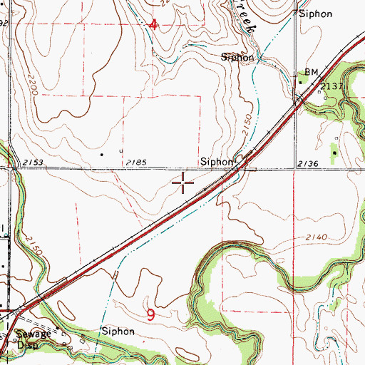 Topographic Map of Almena Wastewater Plant, KS