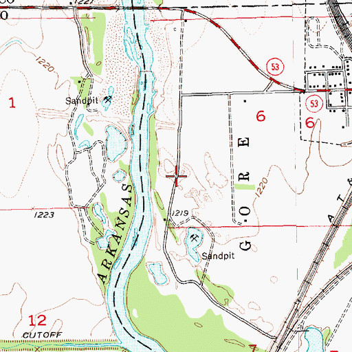Topographic Map of Mulvane Wastewater Treatment Facility, KS