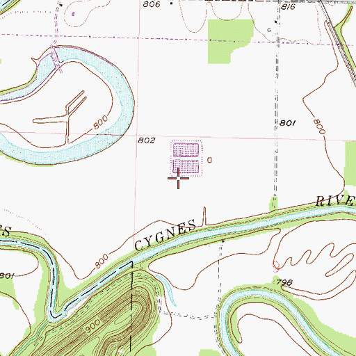 Topographic Map of La Cygne Sewer Treatment Plant, KS