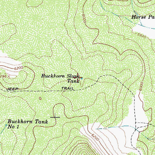 Topographic Map of Buckhorn Slope Tank, AZ