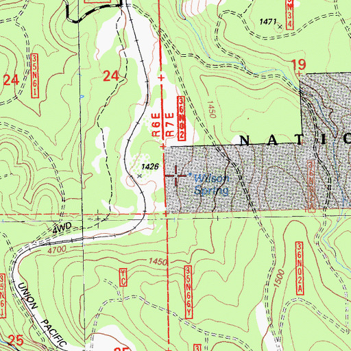 Topographic Map of Wilson Spring, CA
