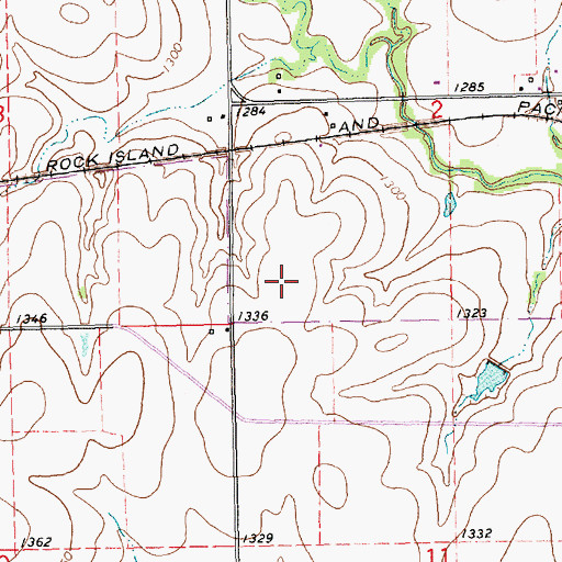 Topographic Map of Riley Wastewater Treatment Facility, KS