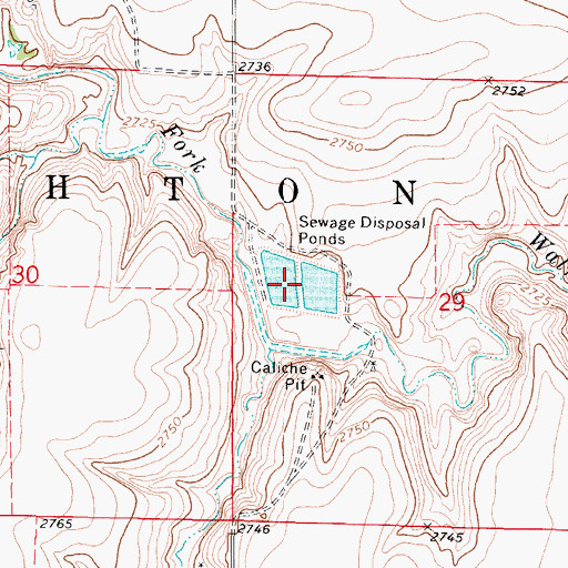 Topographic Map of Dighton Wastewater Treatment Facility, KS