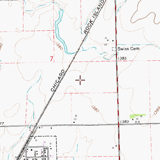 Topographic Map of Whitewater Wastewater Plant, KS