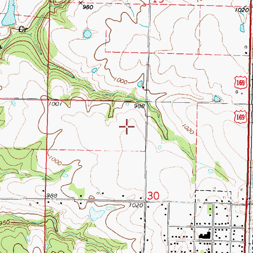 Topographic Map of Thayer Sewer Treatment Plant, KS