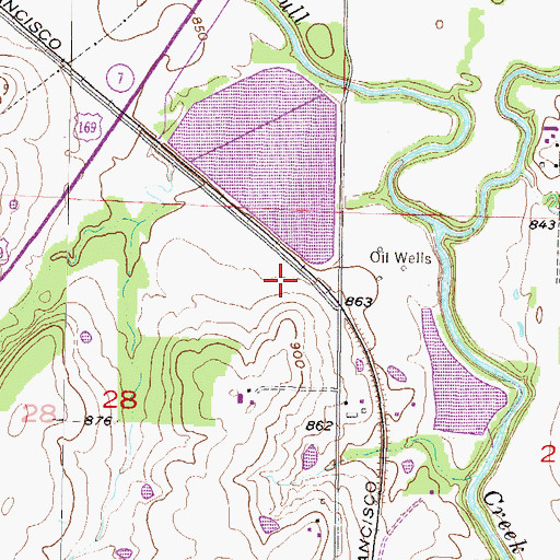 Topographic Map of Paola Wastewater Treatment Facility, KS