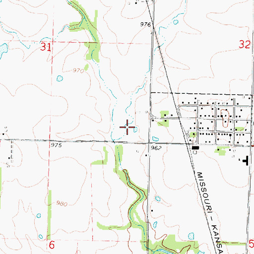 Topographic Map of Galesburg Wastewater Treatment Plant, KS