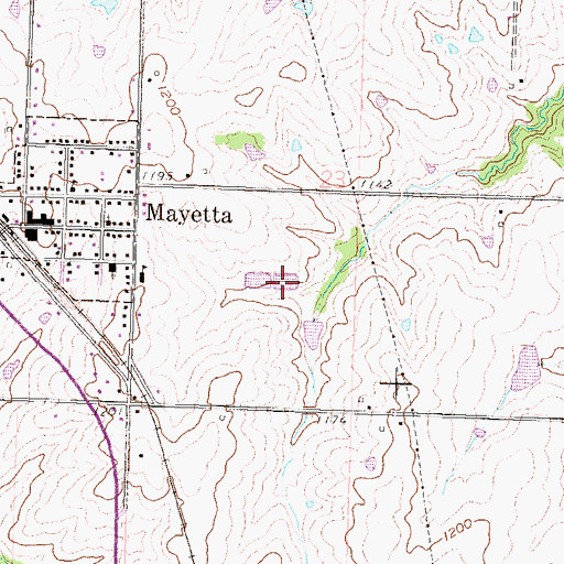 Topographic Map of Mayetta Sewer Treatment Plant, KS