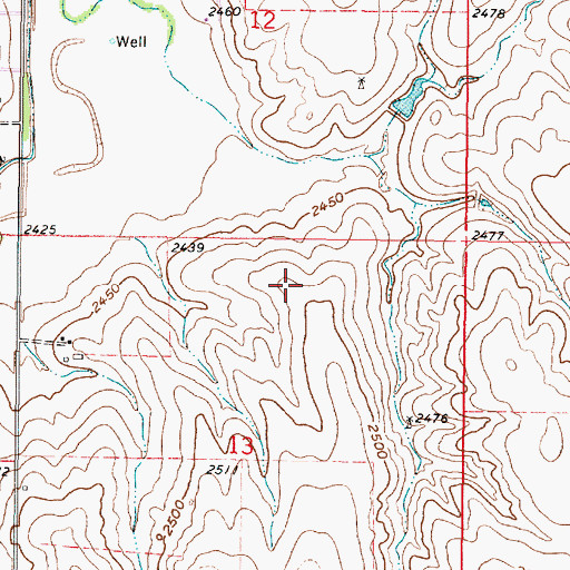 Topographic Map of Meade Wastewater Plant, KS