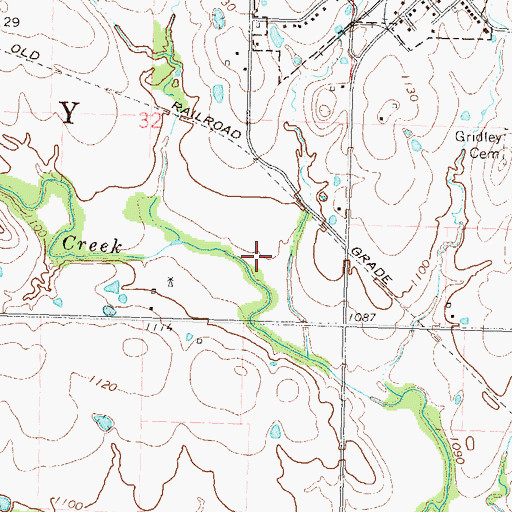 Topographic Map of Gridley Sewer Treatment Plant, KS