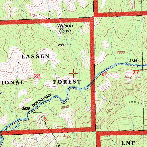 Topographic Map of Wilson Cove, CA