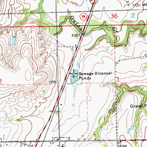 Topographic Map of Hamilton Wastewater Plant, KS