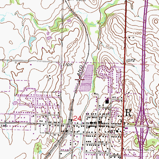Topographic Map of Carbondale Wastewater Facility, KS