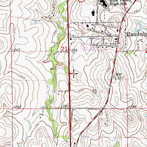 Topographic Map of Randolph Wastewater Plant, KS